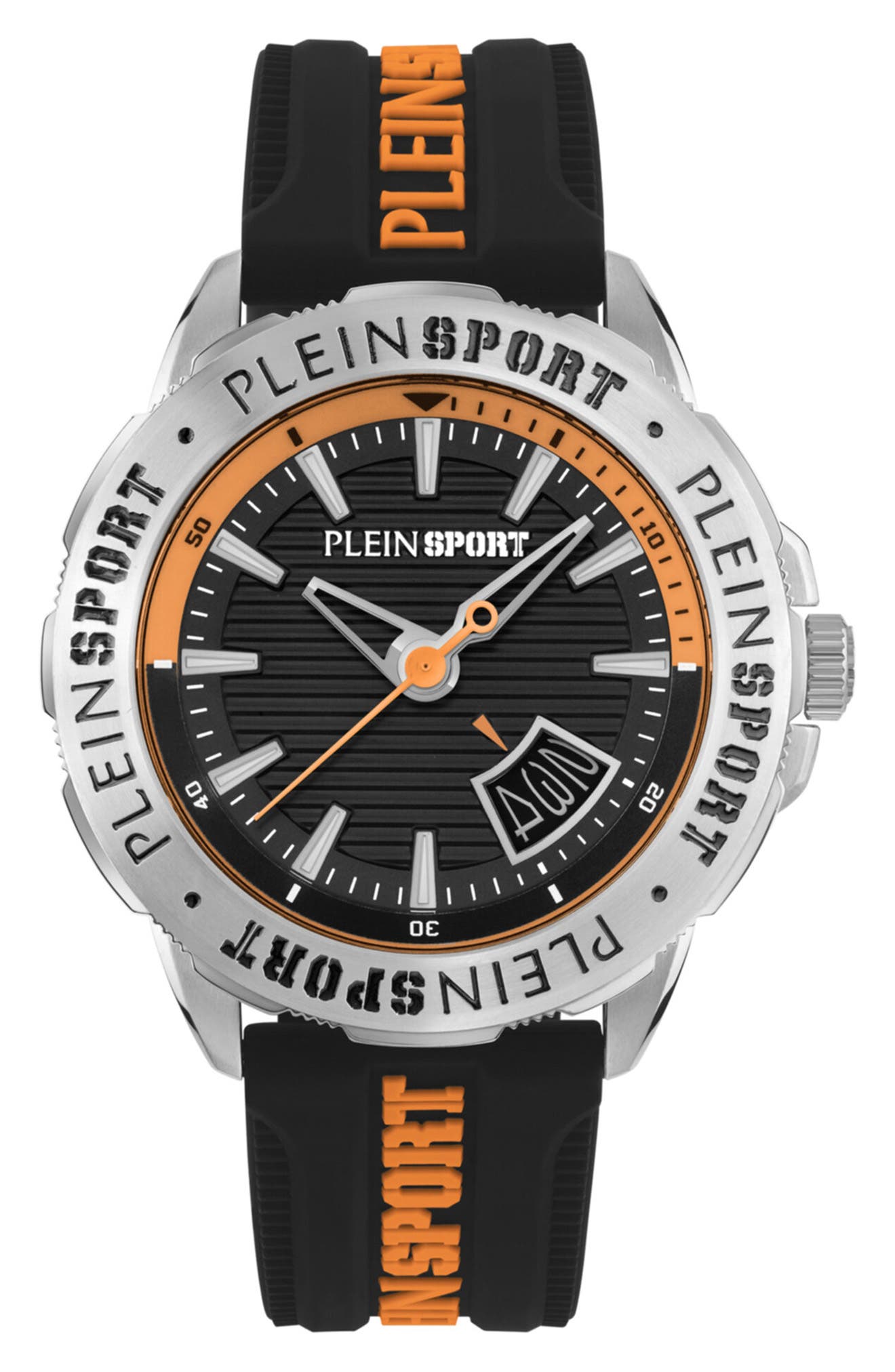 PLEIN SPORT Rampage Silicone Strap Watch, 44mm