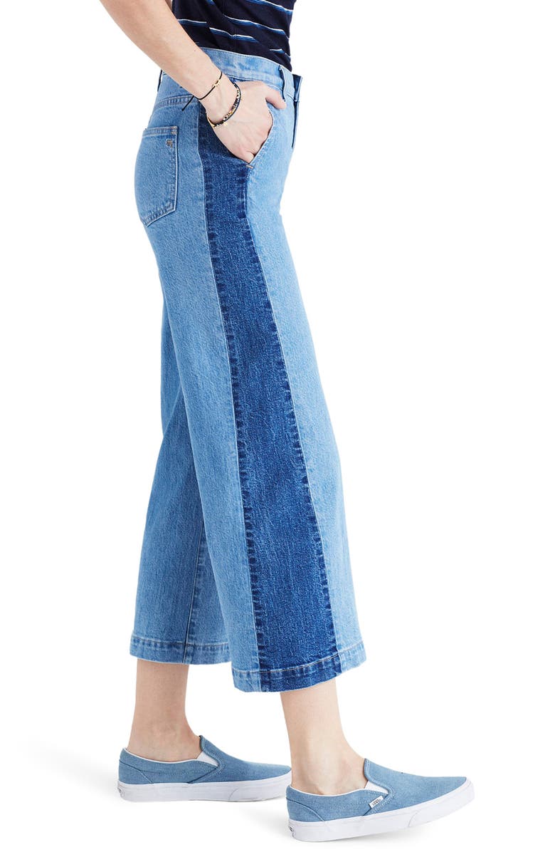 Madewell High Waist Crop Wide Leg Jeans, Alternate, color, 