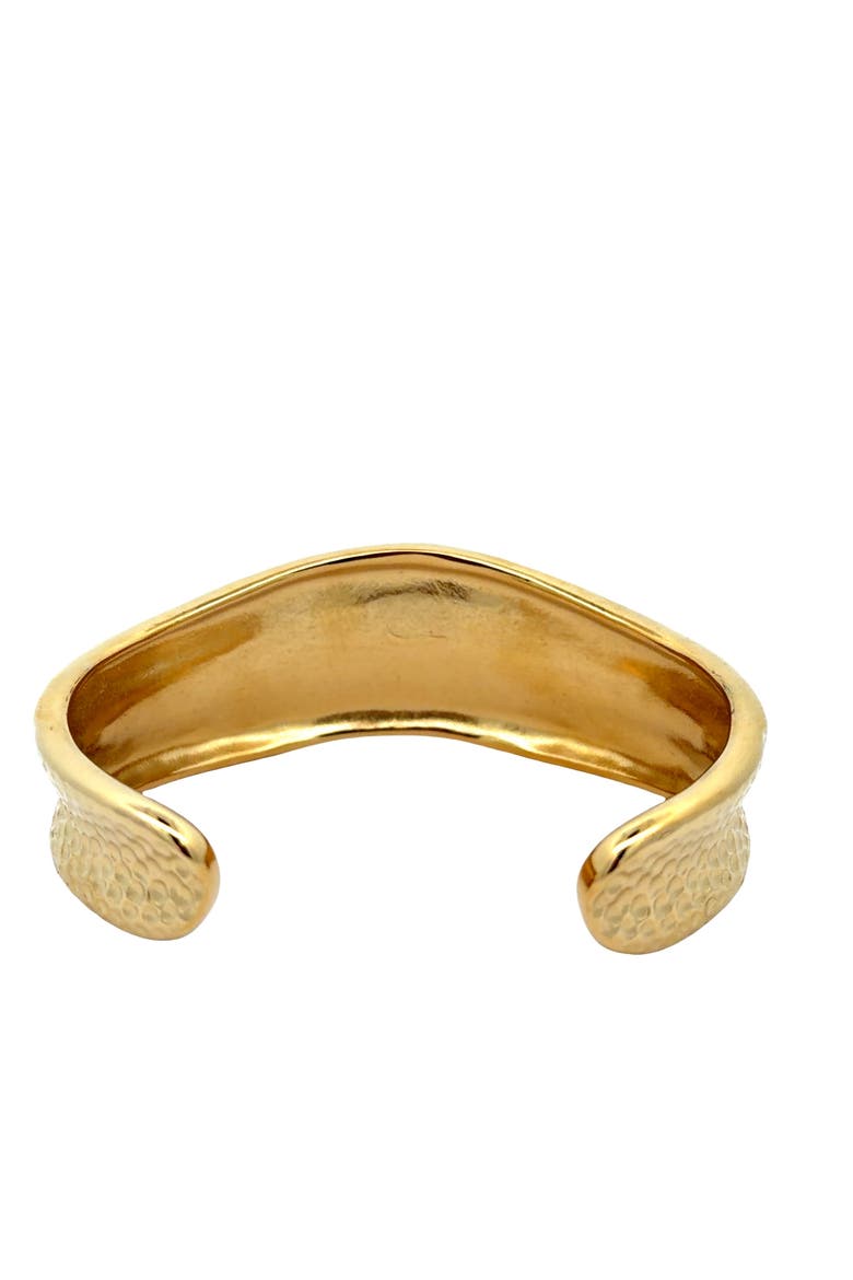 Sculptural Cuff Bangle, Alternate, color, Yellow