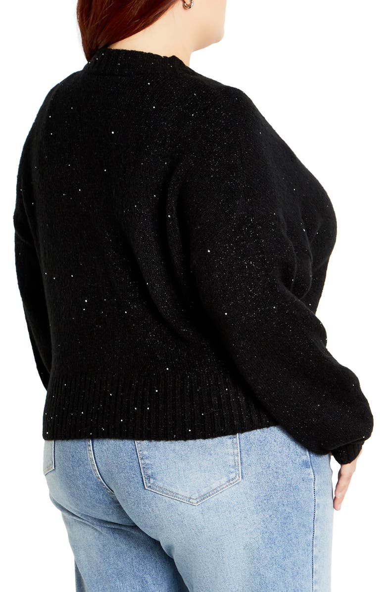 City Chic Miranda Metallic Cardigan, Alternate, color, 