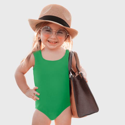 Girls UPF 50+ Nylon/Spandex Blend One-Piece Swimsuit (Baby)