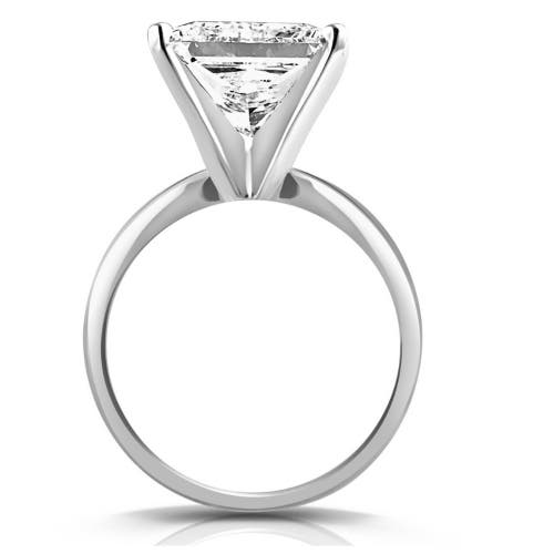 Bliss Diamond 3ct Certified Princess Cut Solitaire Diamond Engagement Ring 14k Gold Lab Grown In 14k Yellow Gold