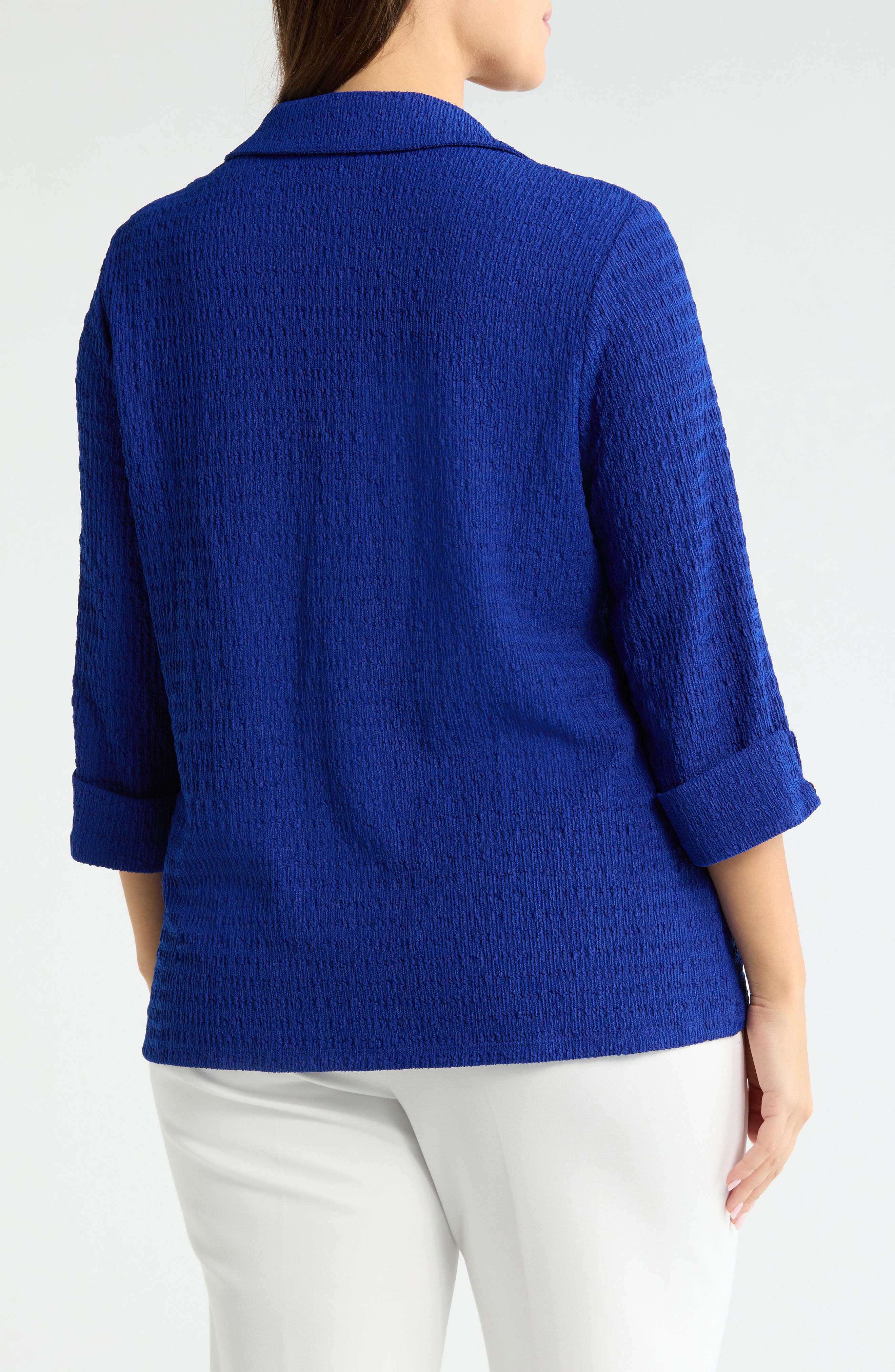 Ridge Knit Button-Up Shirt - image 2