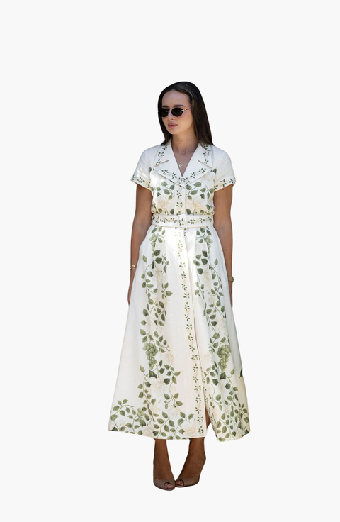 Lucy Belted Midi Collar Dress