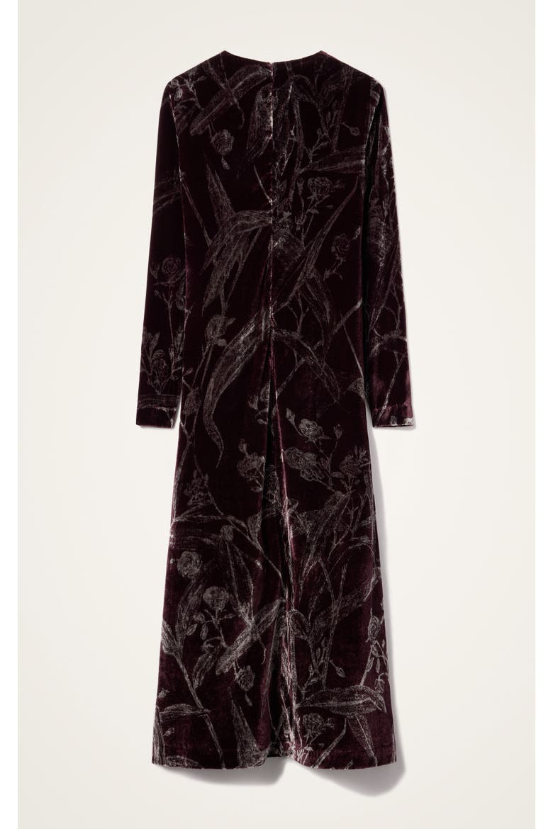Long Sleeve Swing Dress, Alternate, color, Bamboo Burgundy