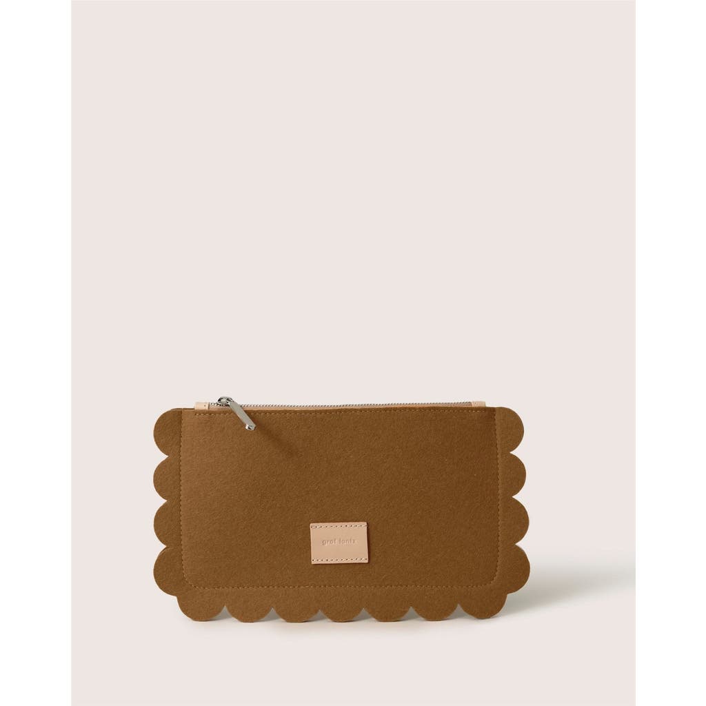 Graf & Lantz Graf Lantz Deco Edge Merino Wool Pouch In Honey