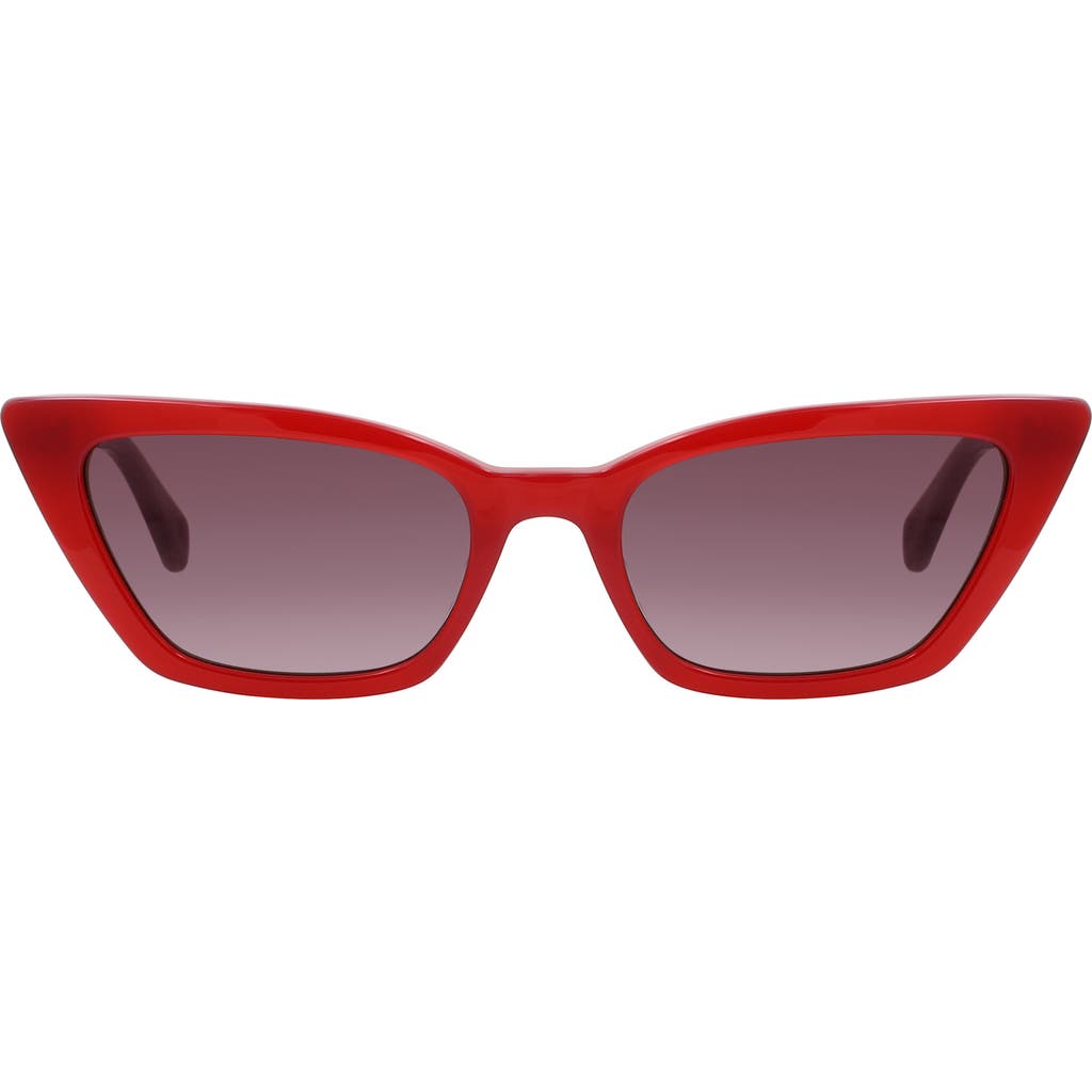 Kate Spade New York Genell 52mm Gradient Cat Eye Sunglasses In Red/pink