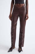 KIM SHUI V Line Faux Leather Pants
