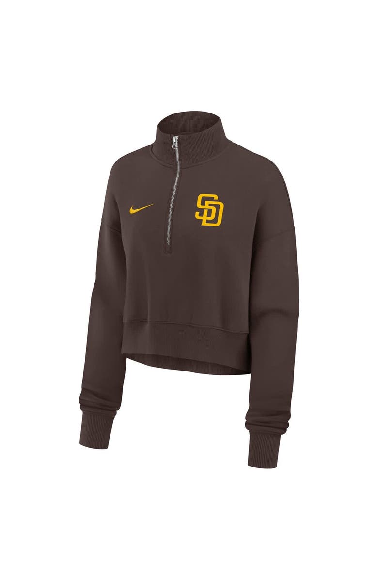 Nike Women's Nike Brown San Diego Padres Primetime Phoenix Fleece Half-Zip Sweatshirt, Alternate, color, Brown
