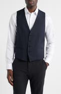 BOSS Houston Slim Fit Dark Navy Virgin Wool Suit Vest
