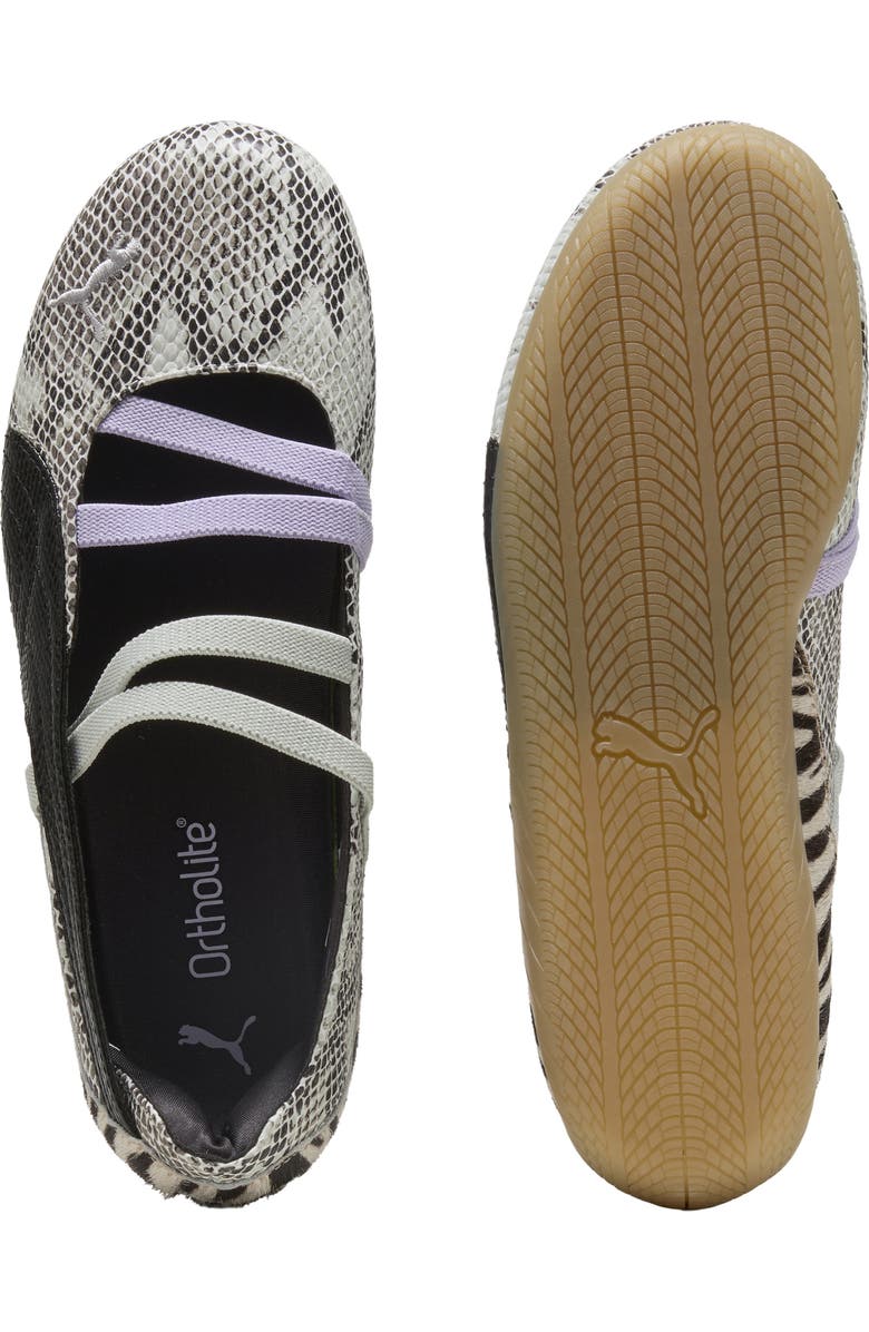 PUMA Speedcat Ballet Mixed Feel Genuine Calf Hair Sneaker, Alternate, color, Puma Black/ Cashew/ Lavender
