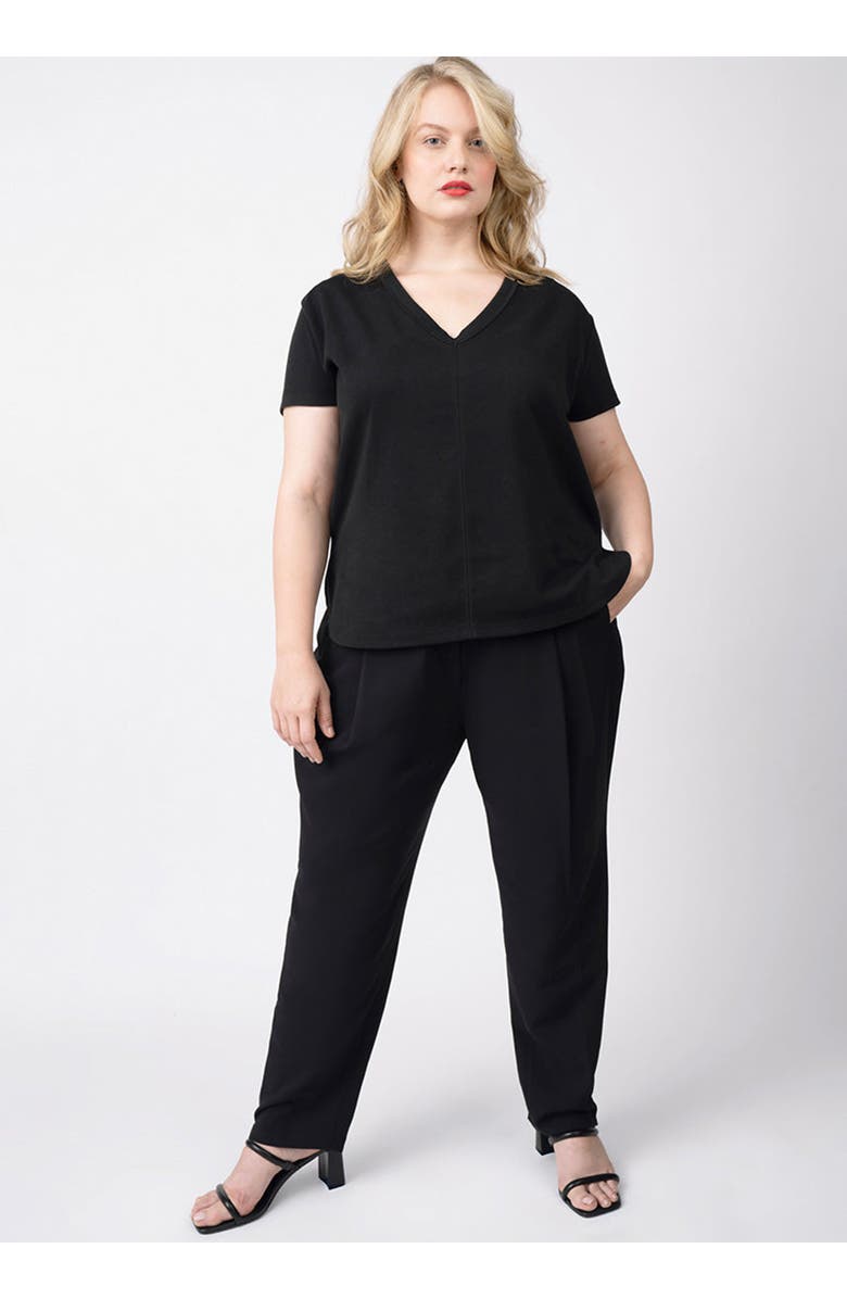 SEE ROSE GO CoolROSE Luxe Reversible Plus Size Tee Shirt, Alternate, color, Jet Black