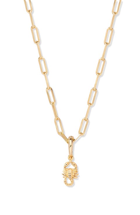 Aries Zodiac Charm Paperclip Necklace
