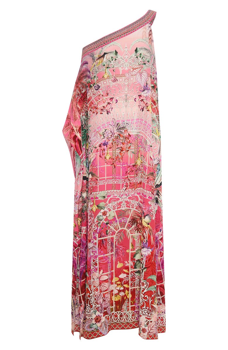 Camilla Women's Print One-Shoulder Cover-Up Caftan, Alternate, color, 