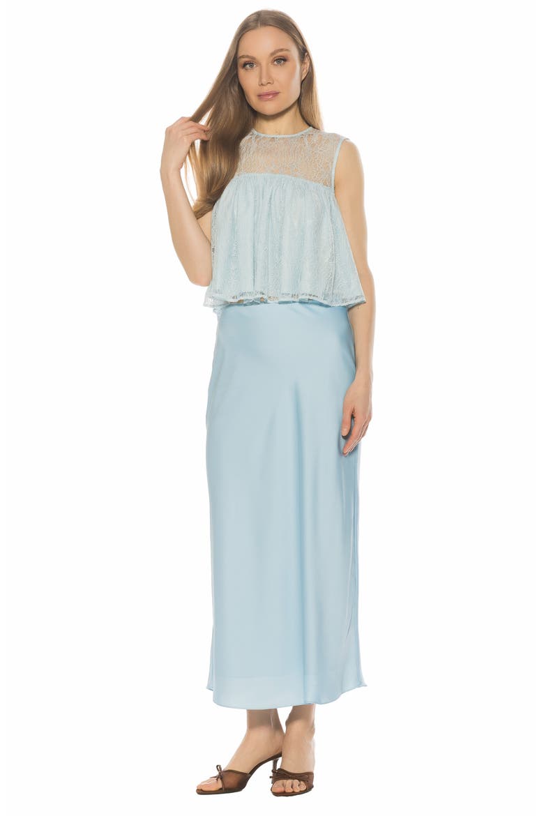 Portia Ruffle Sleeveless Lace Top, Alternate, color, HALOGEN BLUE