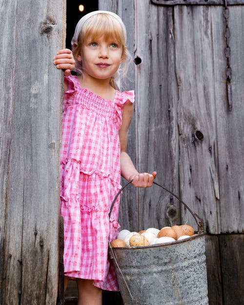 Deux Par Deux Baby Girl's Smocked Layered Dress With Frill Sleeve Checked Pink In Checked Pink
