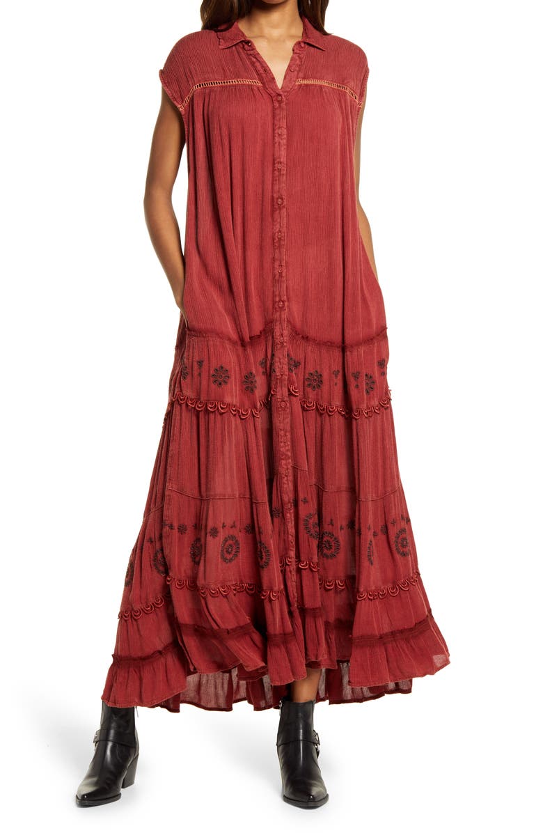 Free People Pretty Cozy Maxi Dress, Main, color, 