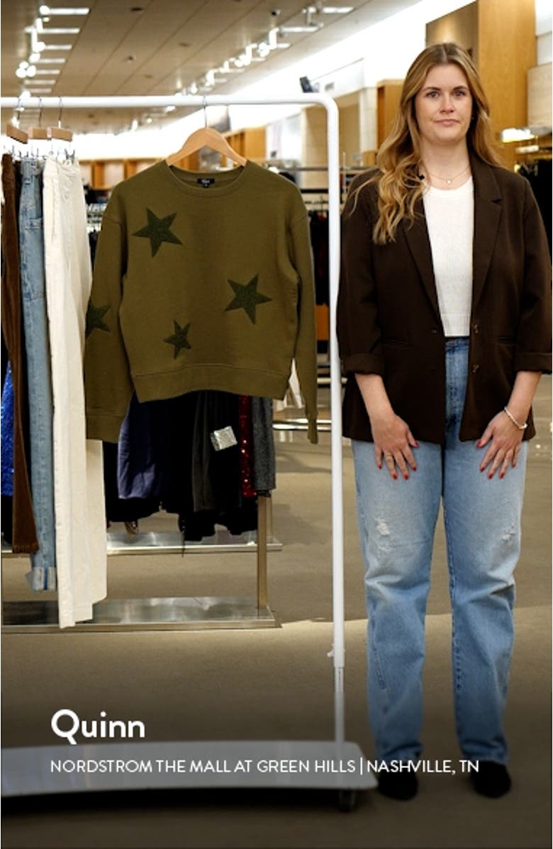 Sonia Star Appliqué Cotton Sweatshirt, sales video thumbnail