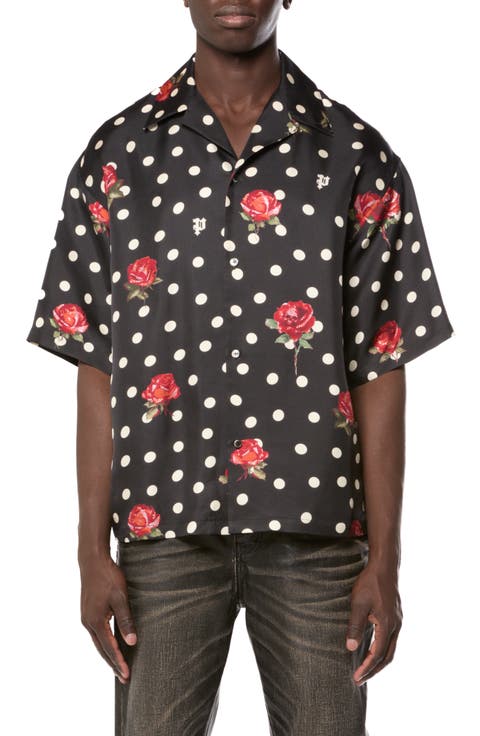 Silk Blend Camp Shirt