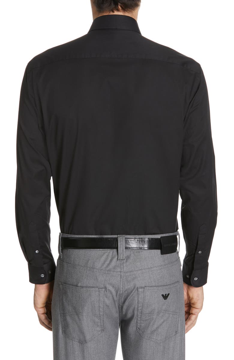 Emporio Armani Modern Fit Stretch Solid Dress Shirt, Alternate, color,