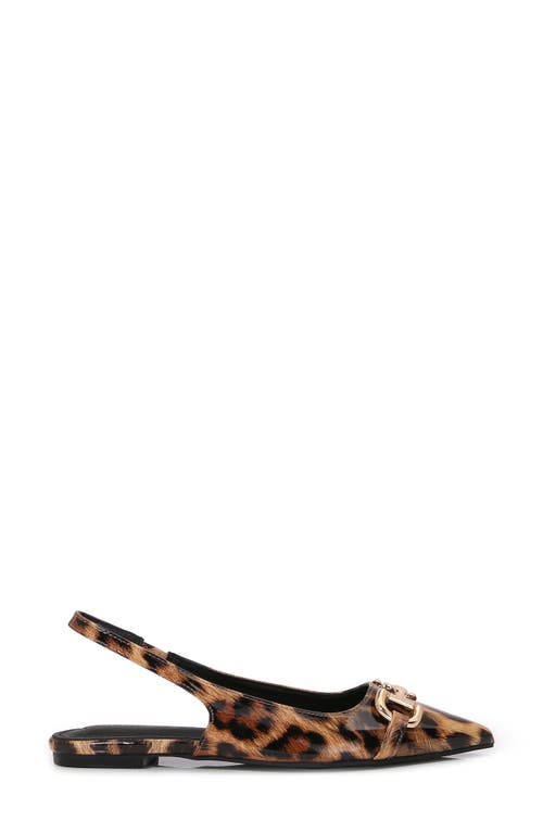 Berness Bit Slingback Flat In Animal Print