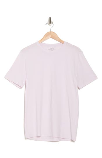 Vince Pima Cotton Crewneck T-shirt In Pale Pink
