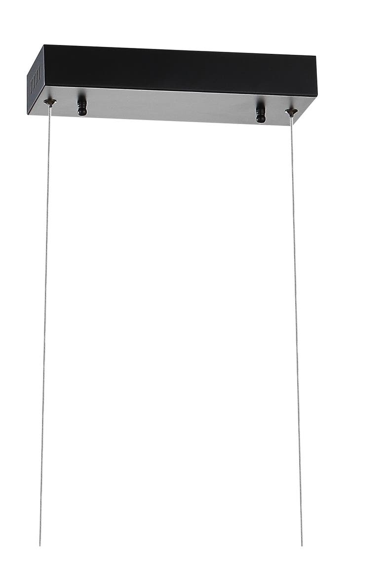 Ali Dimmable Adjustable Integrated LED Metal Linear Pendant, Alternate, color, Black