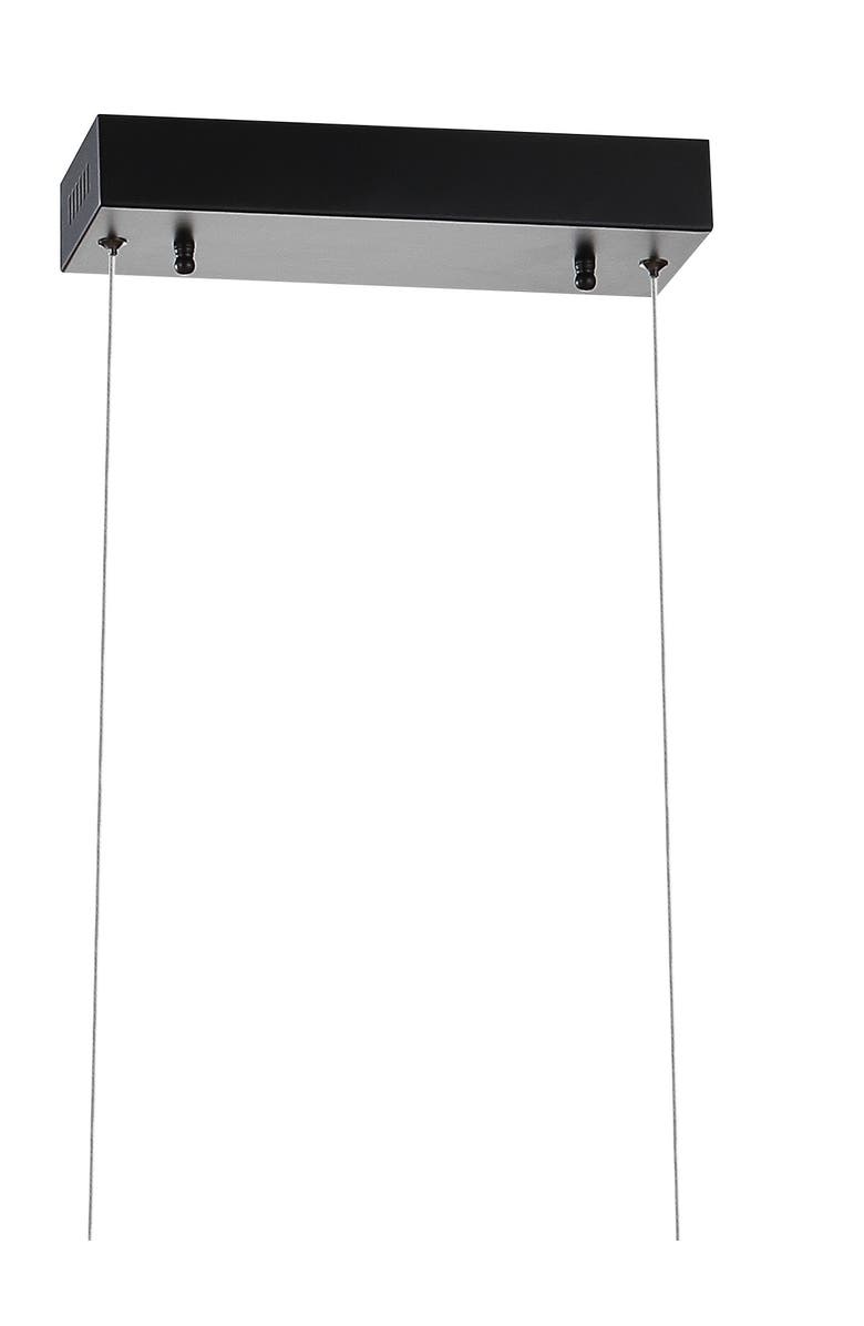 JONATHAN Y Ali Dimmable Adjustable Integrated LED Metal Linear Pendant, Alternate, color, Black