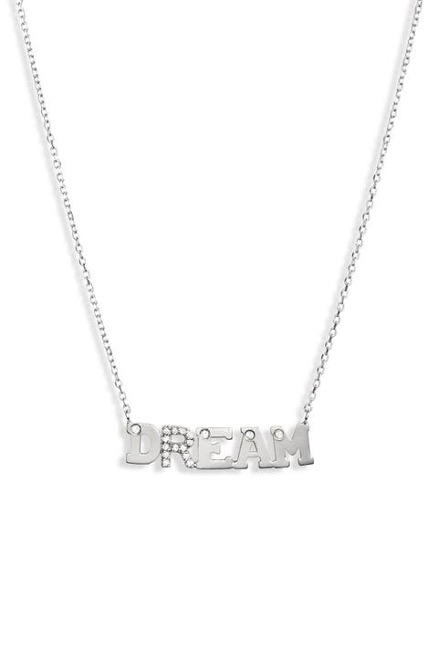 Typewriter Dream Sapphire Pendant Necklace