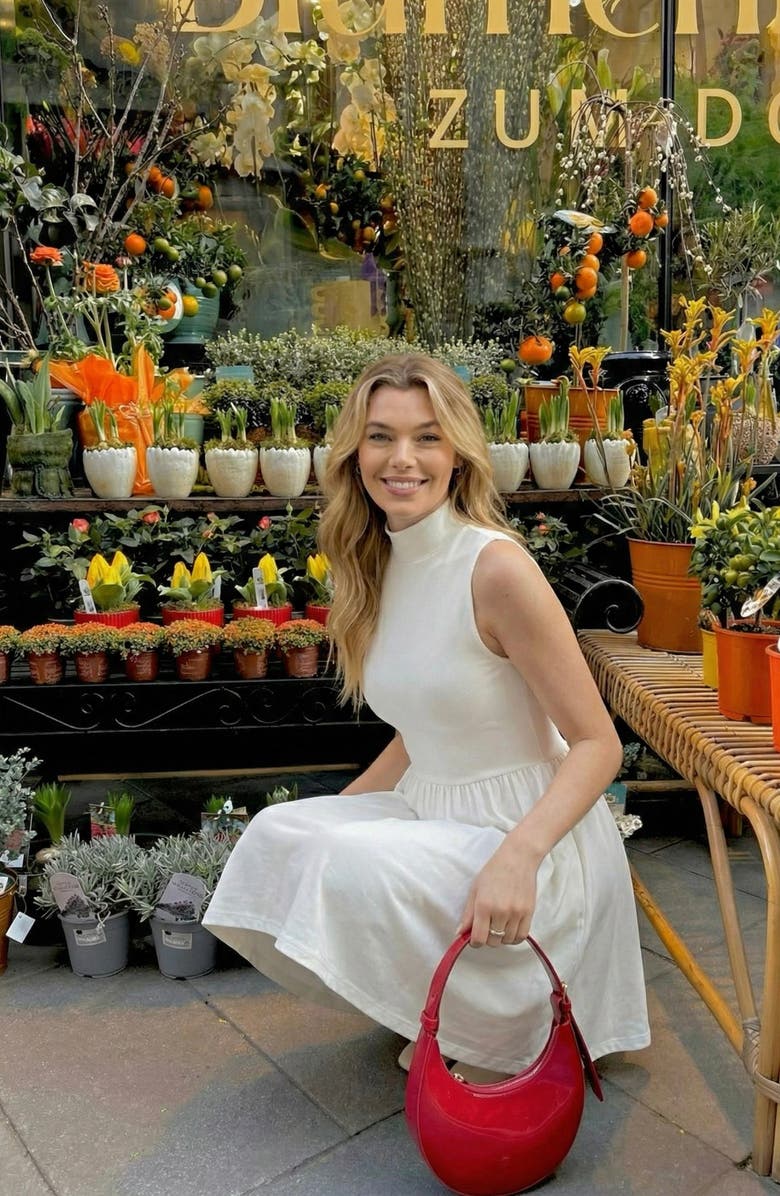 Modenaire Mock Neck Sleeveless Mini Dress, Alternate, color, Ivory