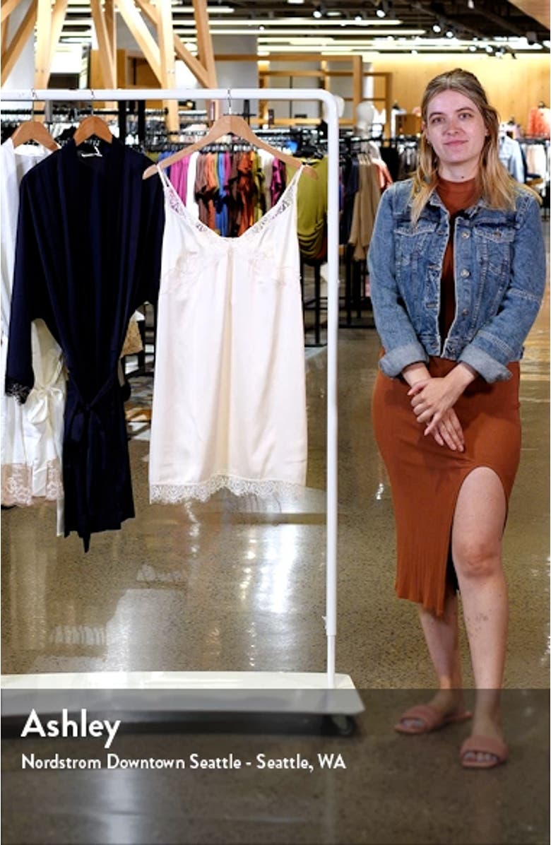 Lace Trim Satin Chemise, sales video thumbnail