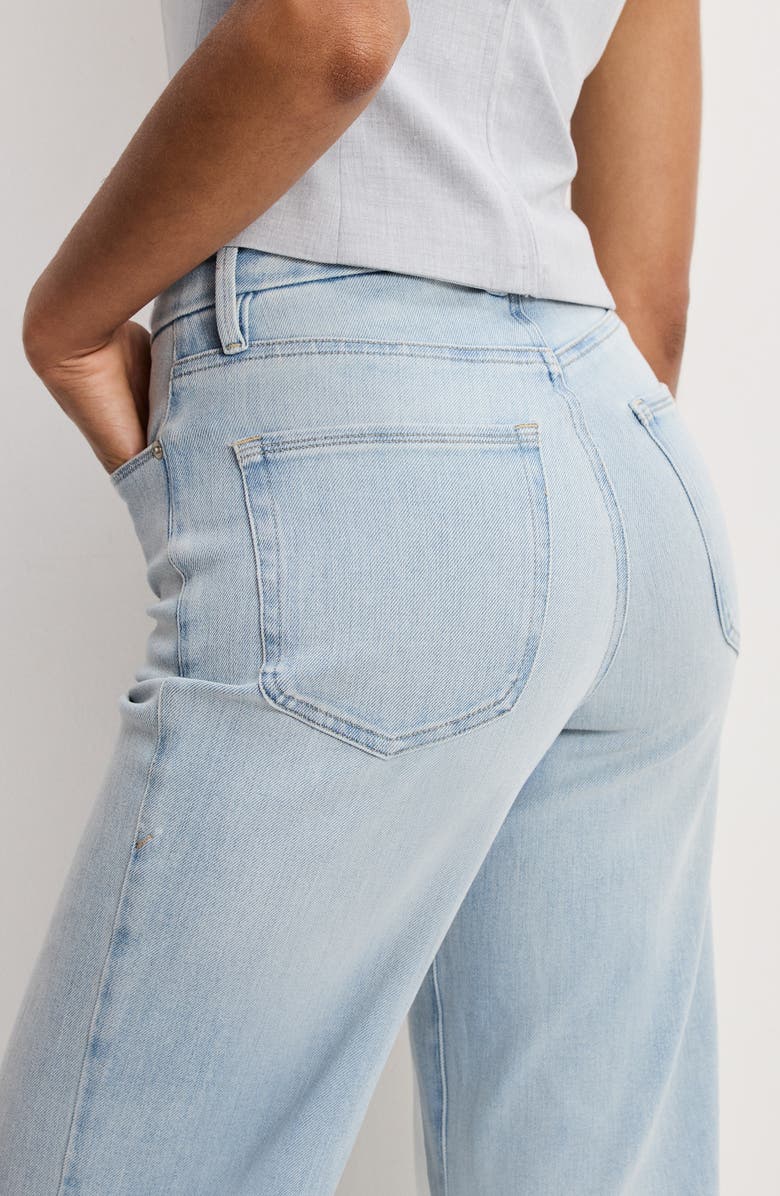 Good American Soft-Tech Good Waist Palazzo Jeans, Alternate, color, Indigo1145