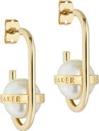 Ted Baker London Perrita Imitation Pearl Hoop Earrings