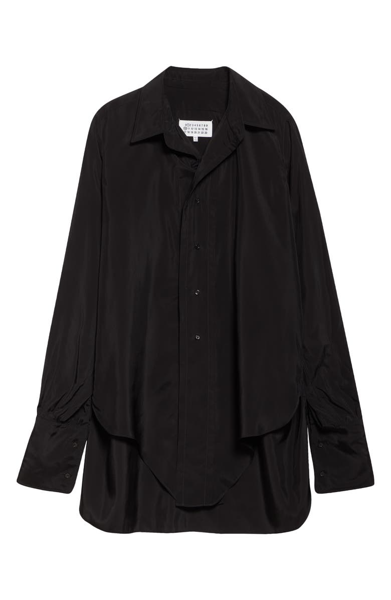Maison Margiela Layered Long Sleeve Button-Up Shirt, Alternate, color,