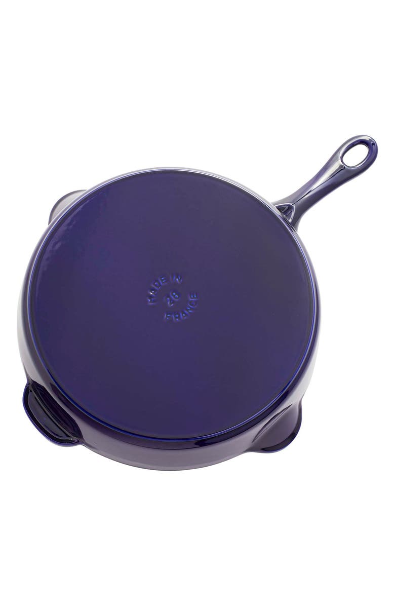 Staub 11-Inch Enameled Cast Iron Traditional Deep Skillet, Alternate, color, Dark Blue