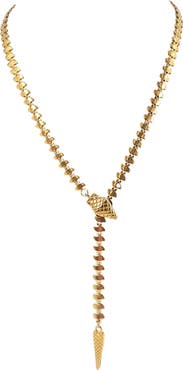 MADISON BEVERLY HILLS Vintage 1970-80s Goldtone Snake Lariat Necklace