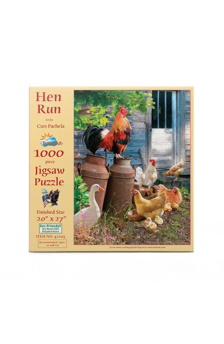 Sunsout Hen Run 1000 piece Jigsaw Puzzle for Adults, Alternate, color, Multicolor