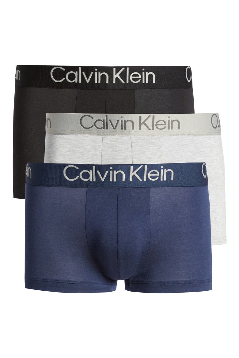 Ultra-Soft Modern 3-Pack Stretch Modal Trunks, Main, color, H44 BLACK BLUE