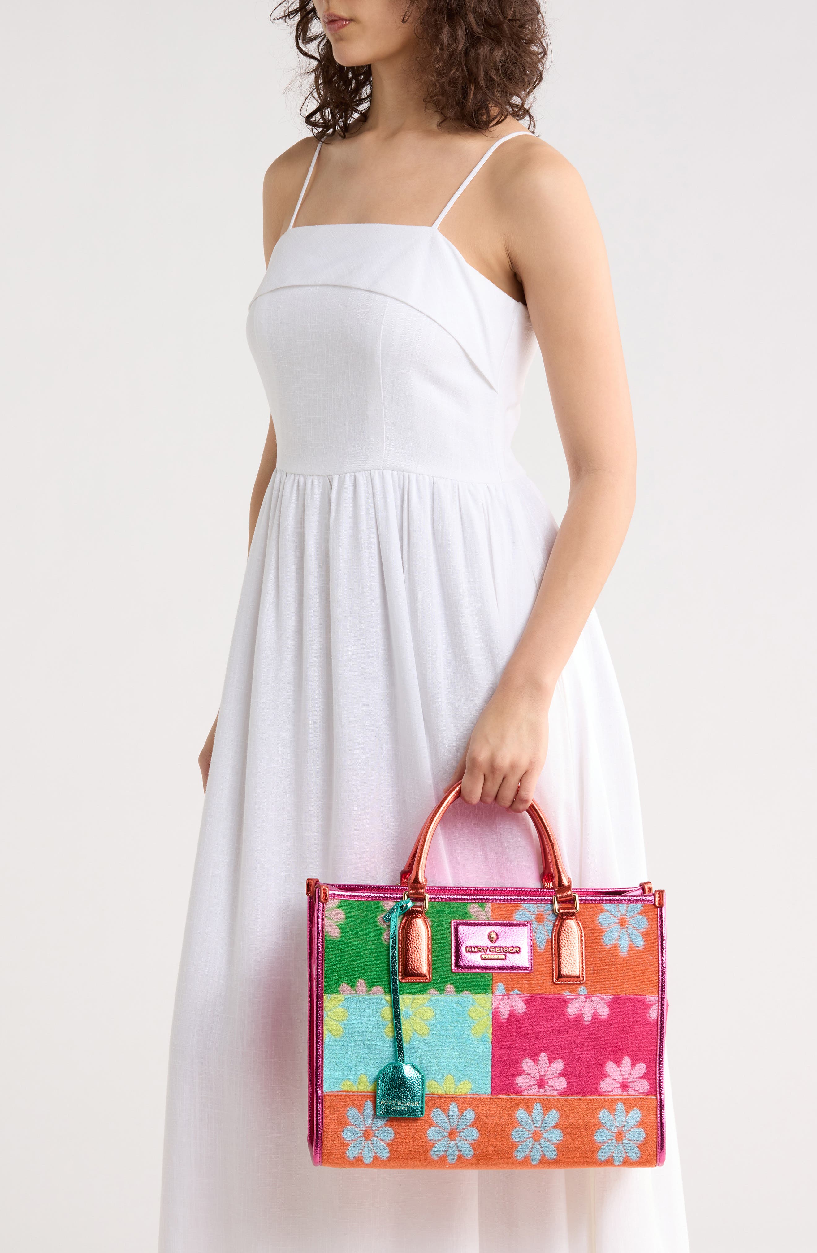 Kurt Geiger London Chiswick Floral Tote Bag, Alternate, color, Pink Multi