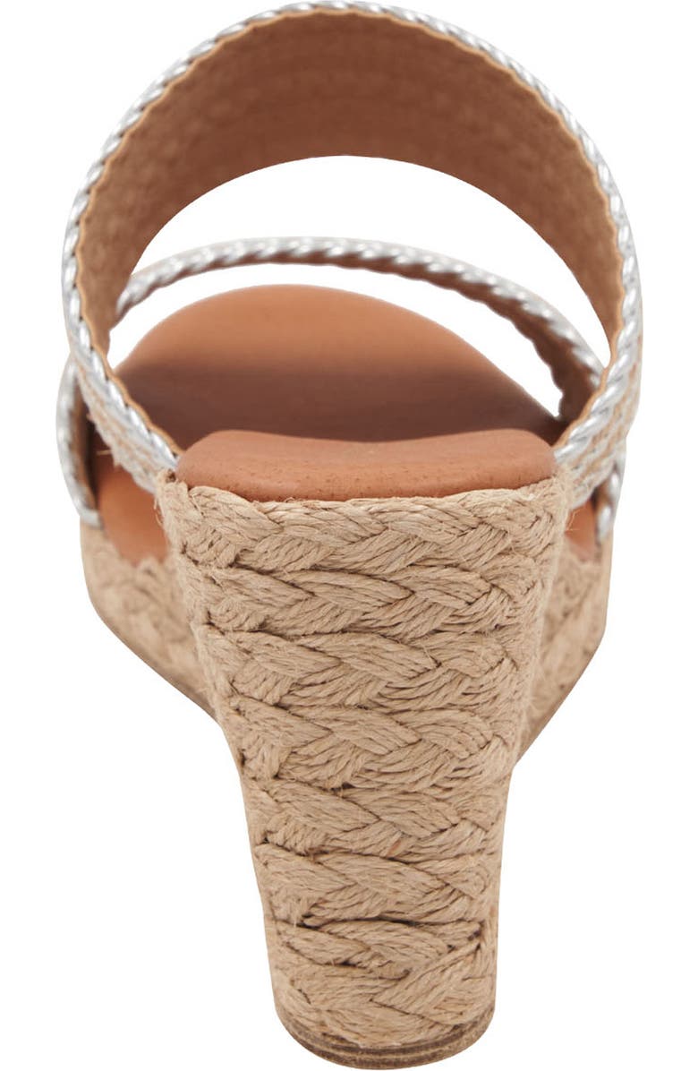 André Assous Nolita Wedge Slide Sandal, Alternate, color, Natural/ Silver