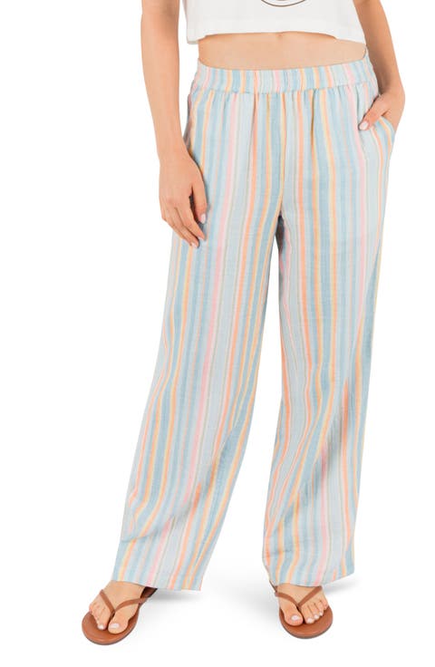 Avalon Stripe Cotton Gauze Wide Leg Pants