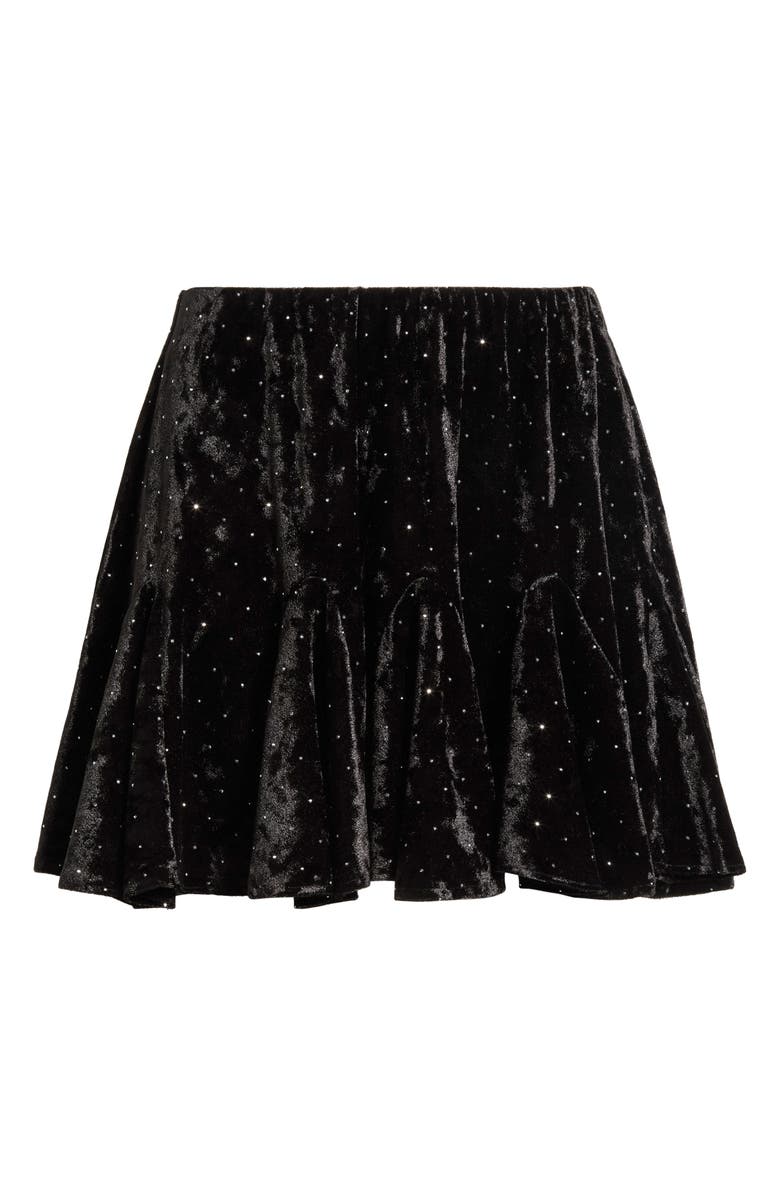 All in Favor Velvet Miniskirt, Main, color, Black