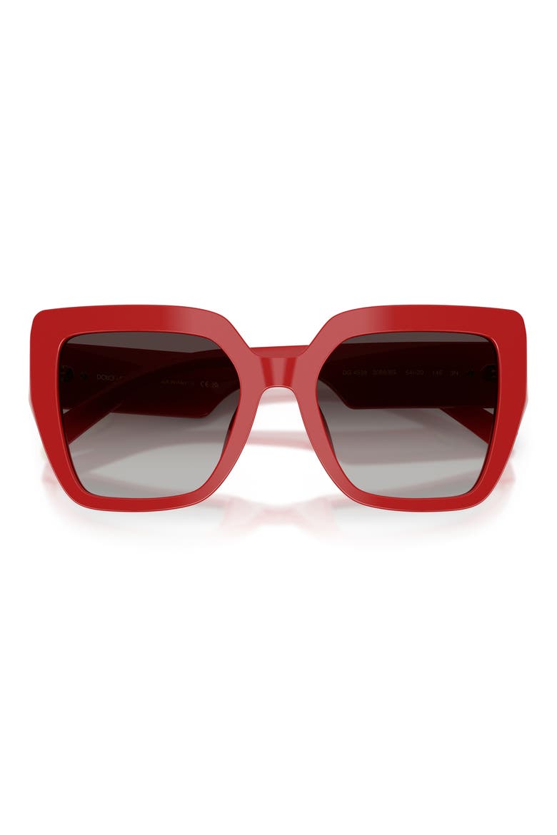 54mm Square Sunglasses, Alternate, color, FULL RED / GREY GRADIENT