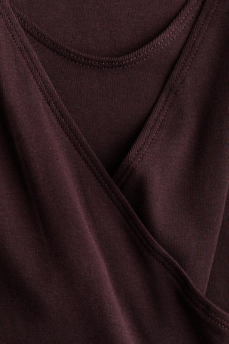 Mama Ribbed Nursing Top, Alternate, color, Dark brown