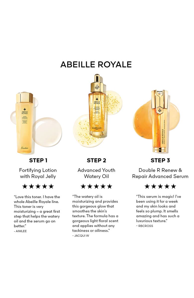Guerlain 3-Piece Abeille Royale Bestsellers Lotion, Watery Oil & Serum Set, Alternate, color, 