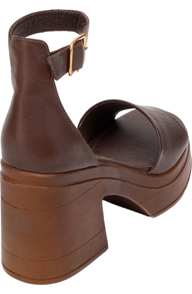 Forever & Always Shoes MARGOT Leather Platform Sandal, Alternate, color, Dark Brown Leather