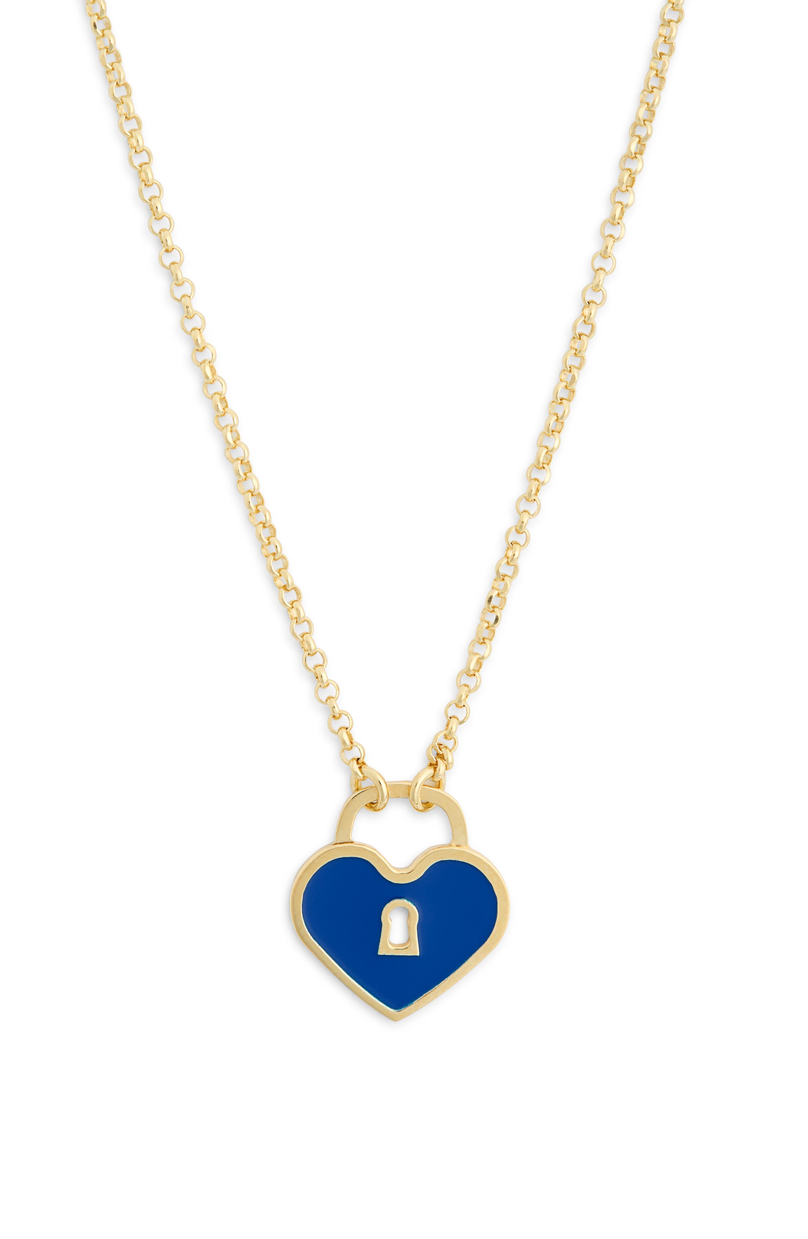 MESHMERISE Heart Lock Pendant Necklace