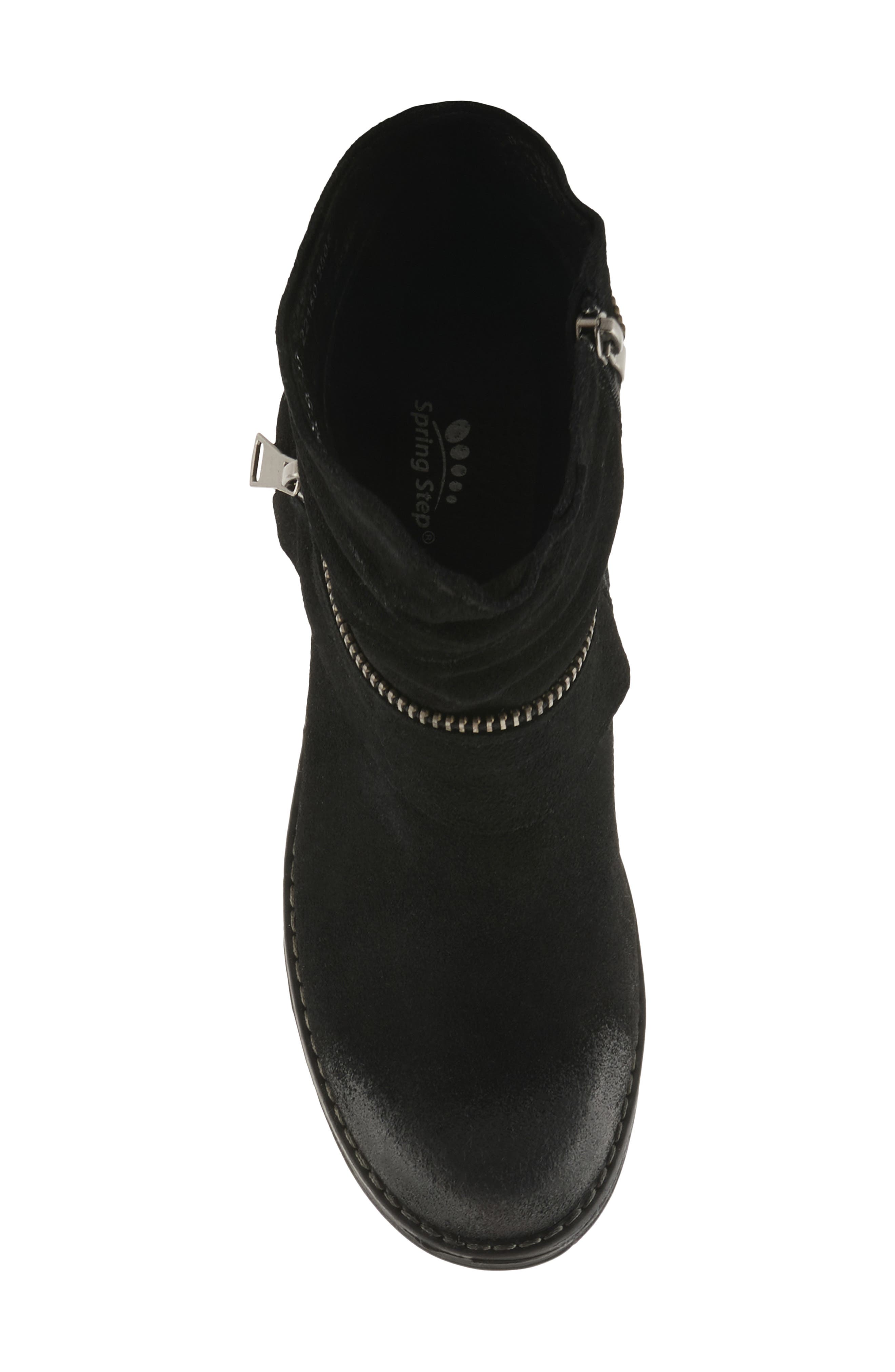 Spring Step Mazure Bootie, Alternate, color, Black Suede