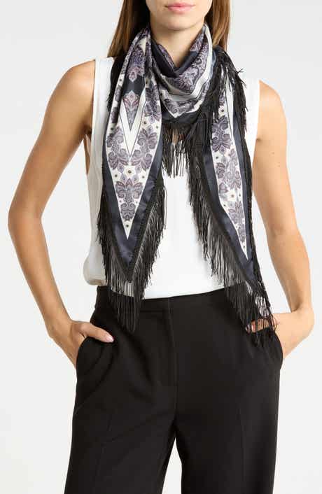 Border Print Paisley Scarf