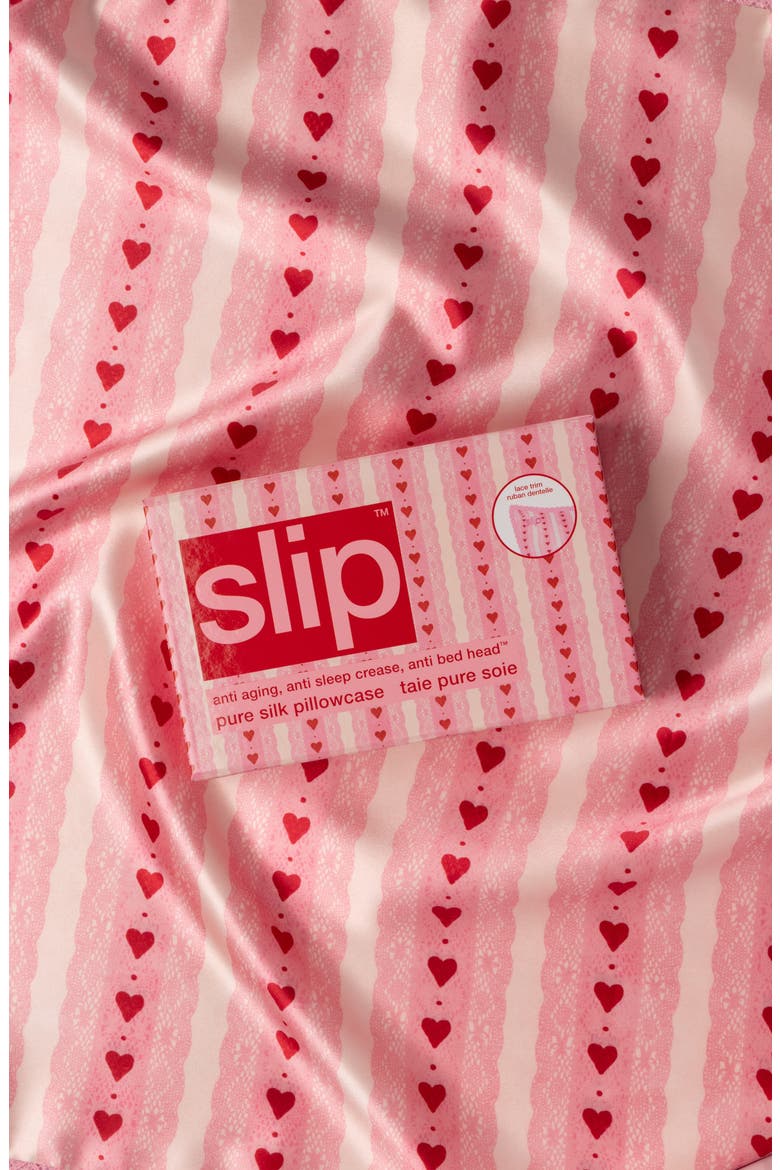 Lace Pure Silk Queen Pillowcase, Alternate, color, SWEETIE